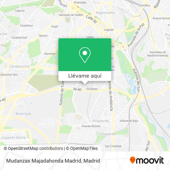 Mapa Mudanzas Majadahonda Madrid