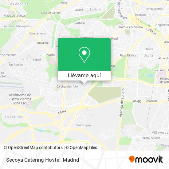 Mapa Secoya Catering Hostel