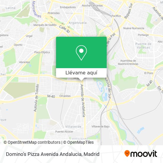 Mapa Domino's Pizza Avenida Andalucia