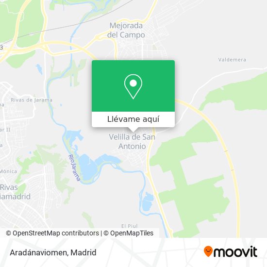 Mapa Aradánaviomen