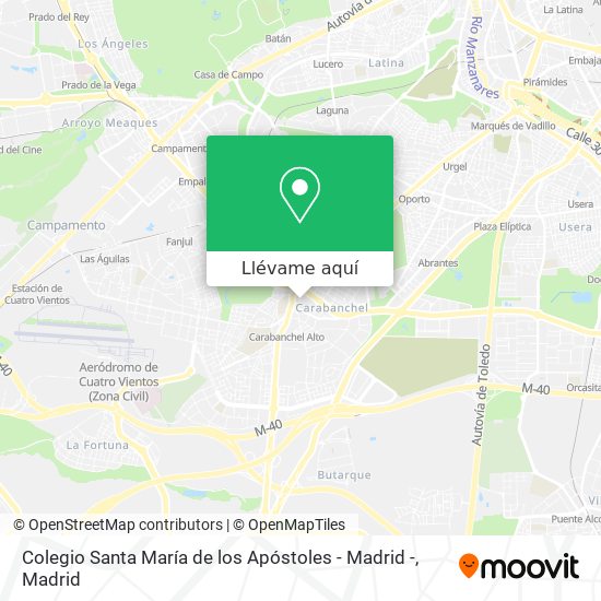 Mapa Colegio Santa María de los Apóstoles - Madrid -