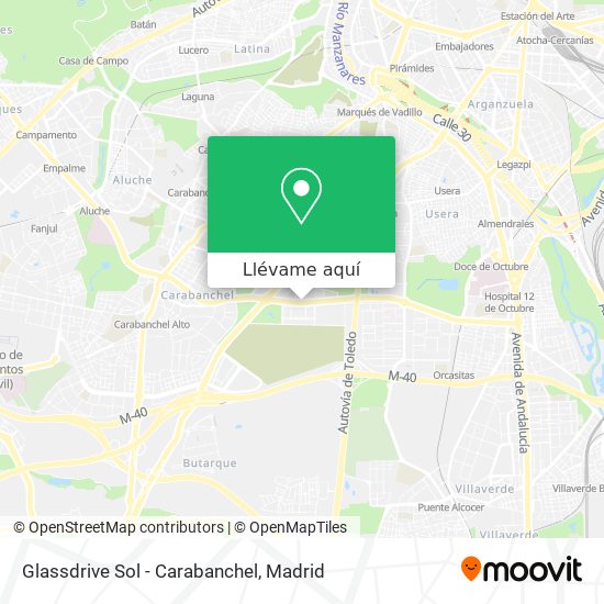 Mapa Glassdrive Sol - Carabanchel