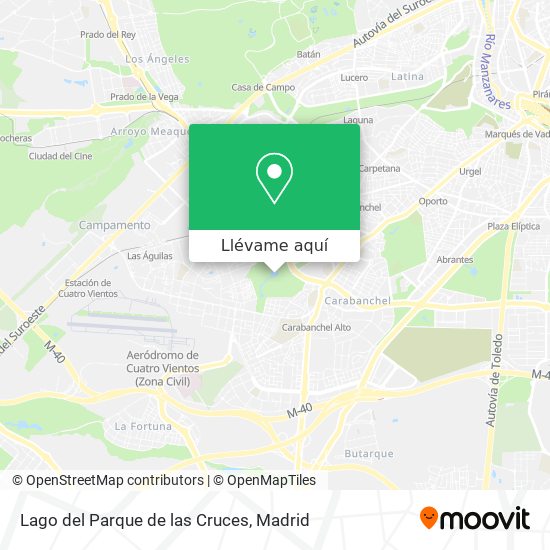 Mapa Lago del Parque de las Cruces