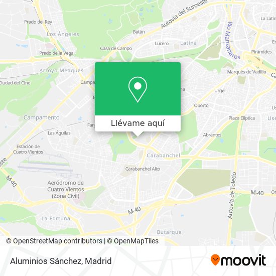 Mapa Aluminios Sánchez