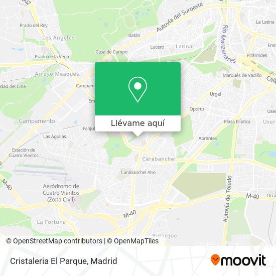 Mapa Cristaleria El Parque