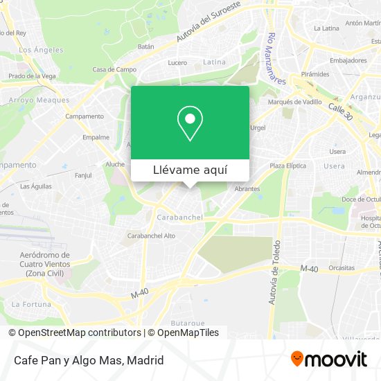 Mapa Cafe Pan y Algo Mas