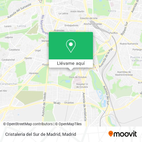 Mapa Cristaleria del Sur de Madrid