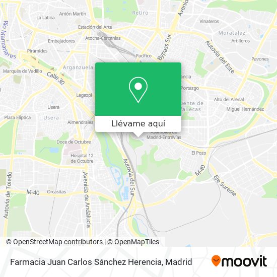 Mapa Farmacia Juan Carlos Sánchez Herencia