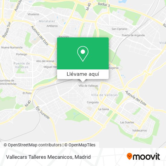 Mapa Vallecars Talleres Mecanicos