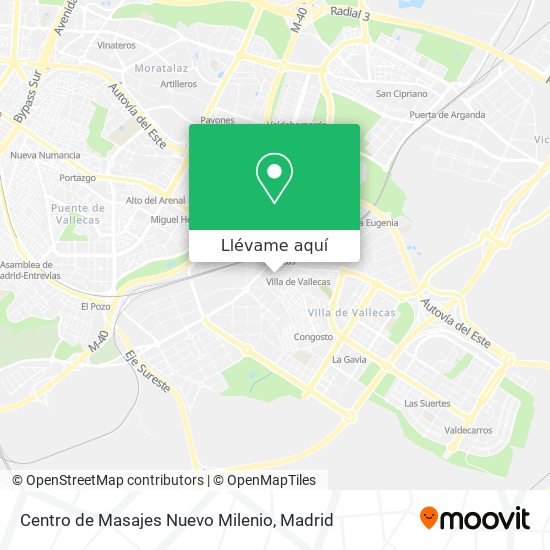 Mapa Centro de Masajes Nuevo Milenio