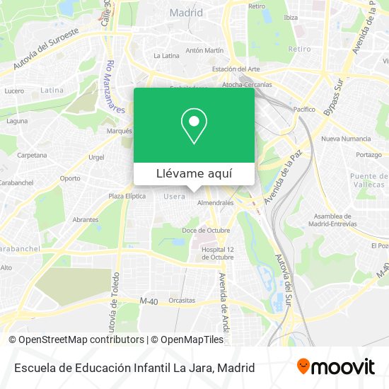 Mapa Escuela de Educación Infantil La Jara