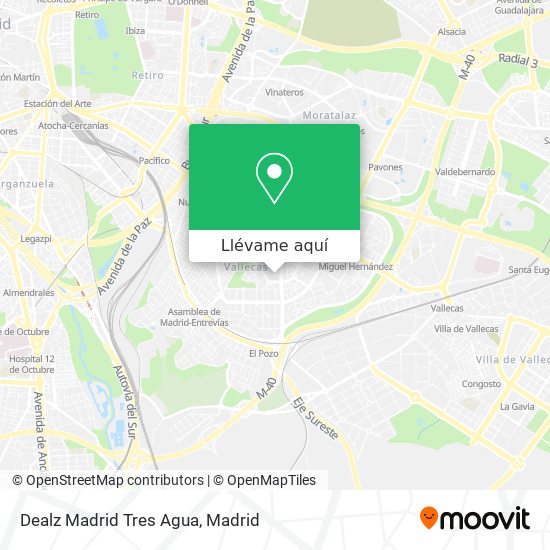 Mapa Dealz Madrid Tres Agua