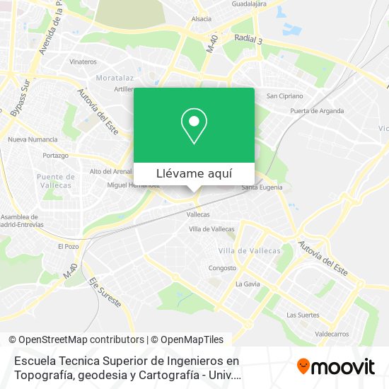 Mapa Escuela Tecnica Superior de Ingenieros en Topografía, geodesia y Cartografía - Univ. Politecnica