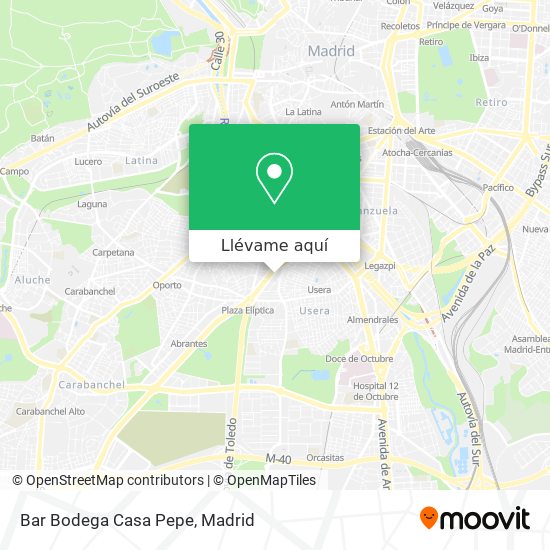 Mapa Bar Bodega Casa Pepe