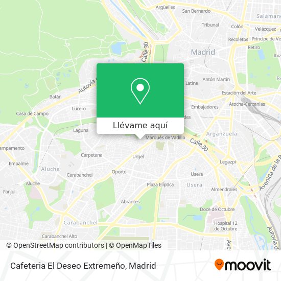 Mapa Cafeteria El Deseo Extremeño