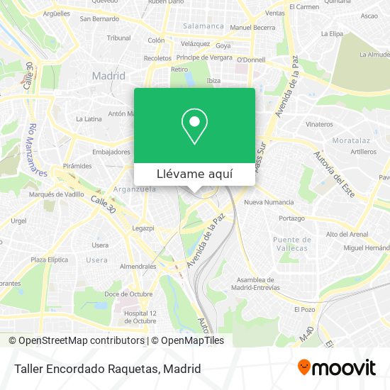 Mapa Taller Encordado Raquetas
