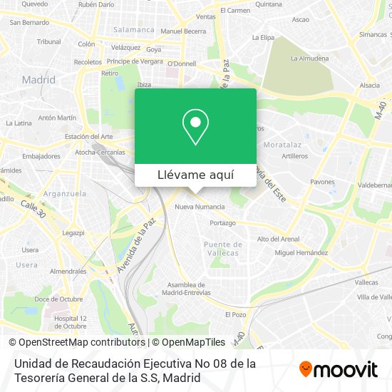 Mapa Unidad de Recaudación Ejecutiva No 08 de la Tesorería General de la S.S