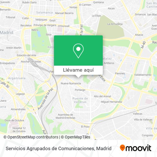 Mapa Servicios Agrupados de Comunicaciones