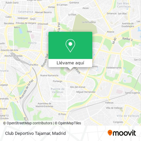 Mapa Club Deportivo Tajamar