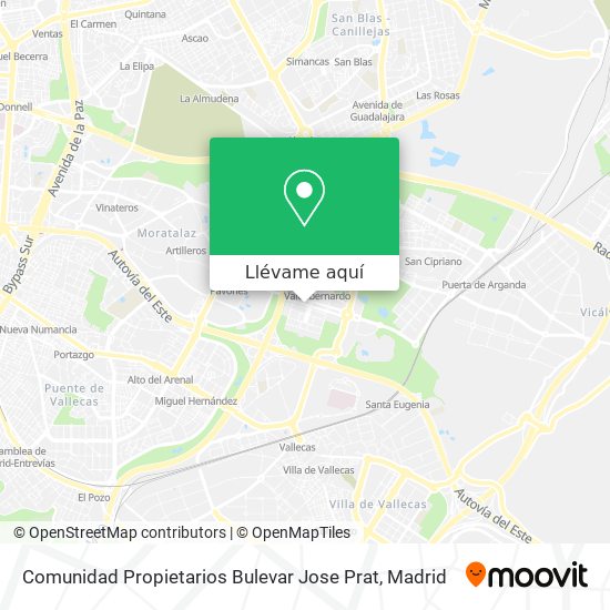 Mapa Comunidad Propietarios Bulevar Jose Prat