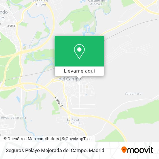 Mapa Seguros Pelayo Mejorada del Campo