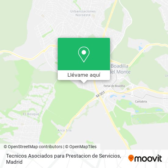 Mapa Tecnicos Asociados para Prestacion de Servicios