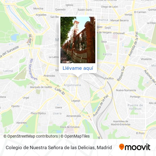 Mapa Colegio de Nuestra Señora de las Delicias