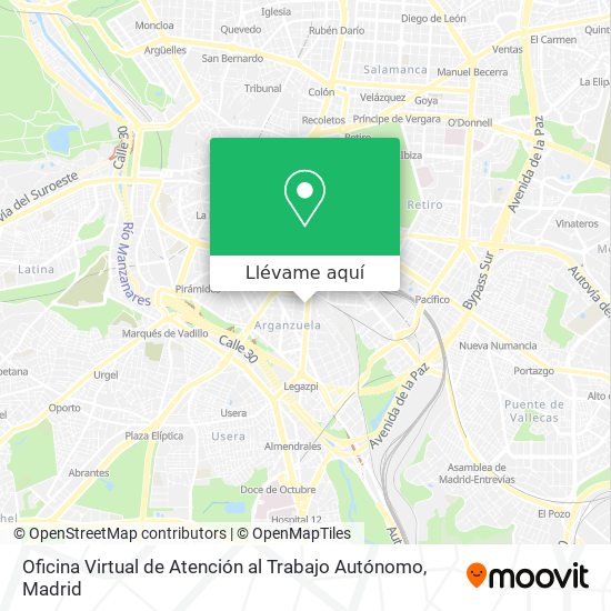 Mapa Oficina Virtual de Atención al Trabajo Autónomo