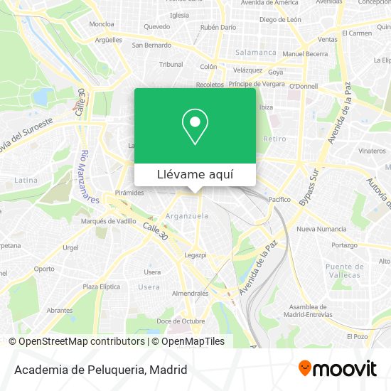 Mapa Academia de Peluqueria