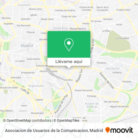 Mapa Asociacion de Usuarios de la Comunicacion