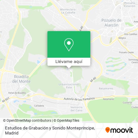 Mapa Estudios de Grabación y Sonido Montepríncipe