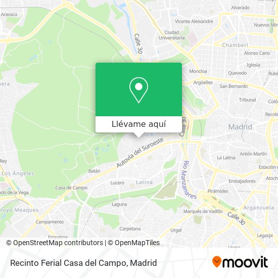 Mapa Recinto Ferial Casa del Campo