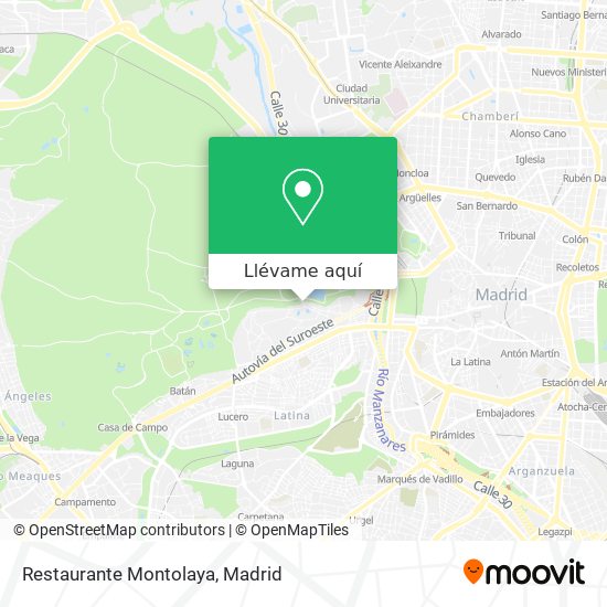 Mapa Restaurante Montolaya