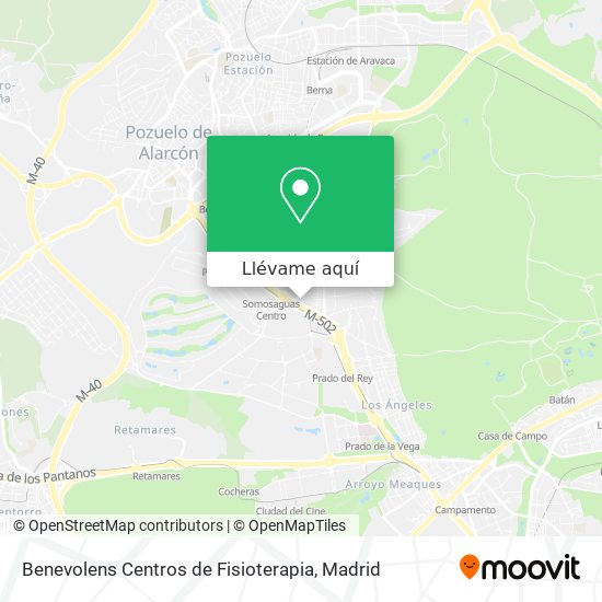 Mapa Benevolens Centros de Fisioterapia
