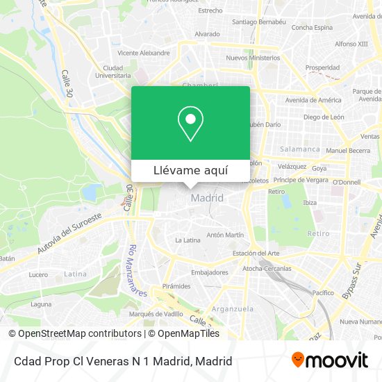 Mapa Cdad Prop Cl Veneras N 1 Madrid