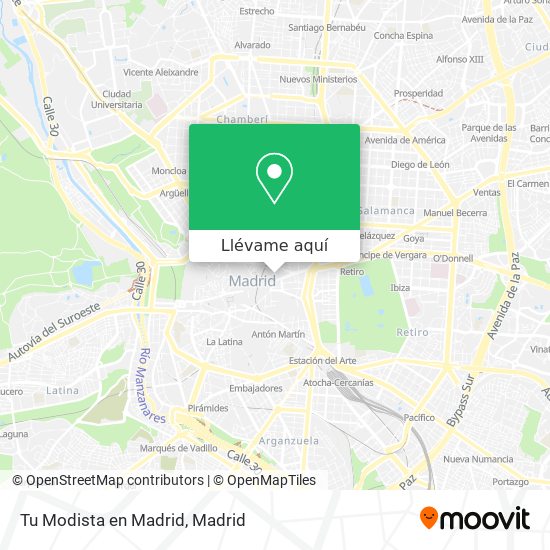 Mapa Tu Modista en Madrid
