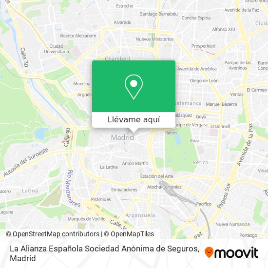 Mapa La Alianza Española Sociedad Anónima de Seguros