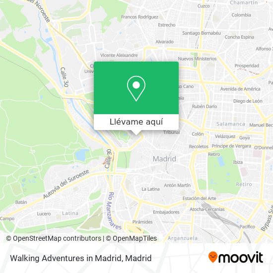 Mapa Walking Adventures in Madrid