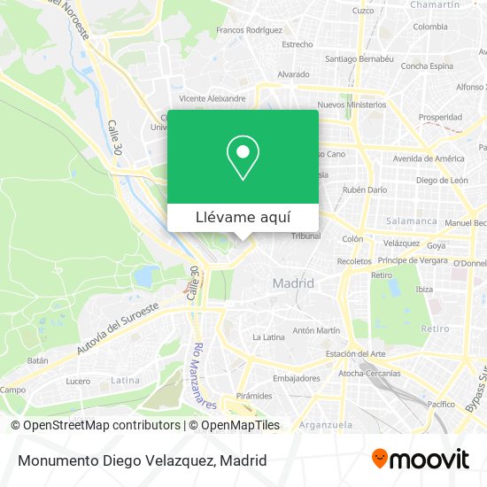 Mapa Monumento Diego Velazquez