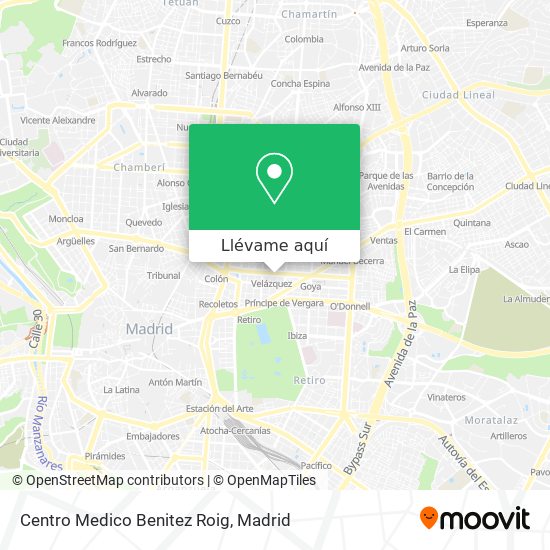 Mapa Centro Medico Benitez Roig