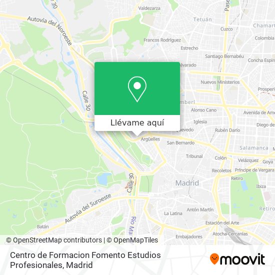 Mapa Centro de Formacion Fomento Estudios Profesionales