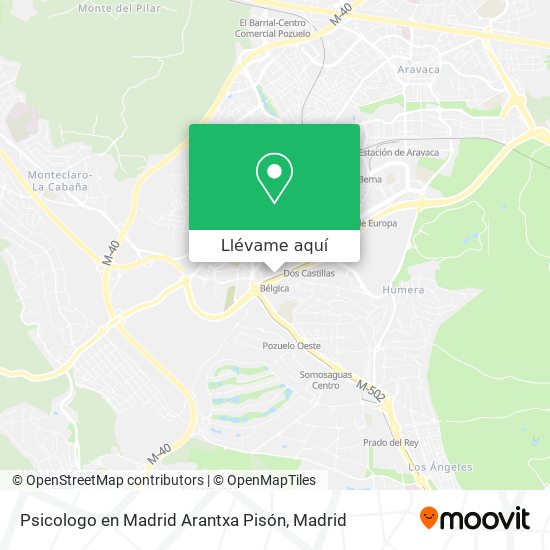 Mapa Psicologo en Madrid Arantxa Pisón