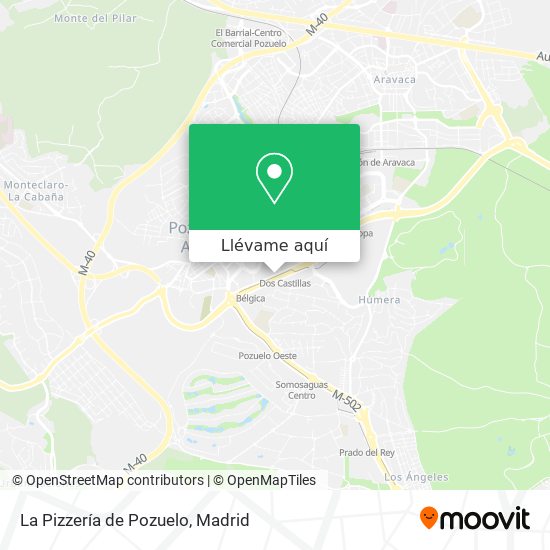 Mapa La Pizzería de Pozuelo