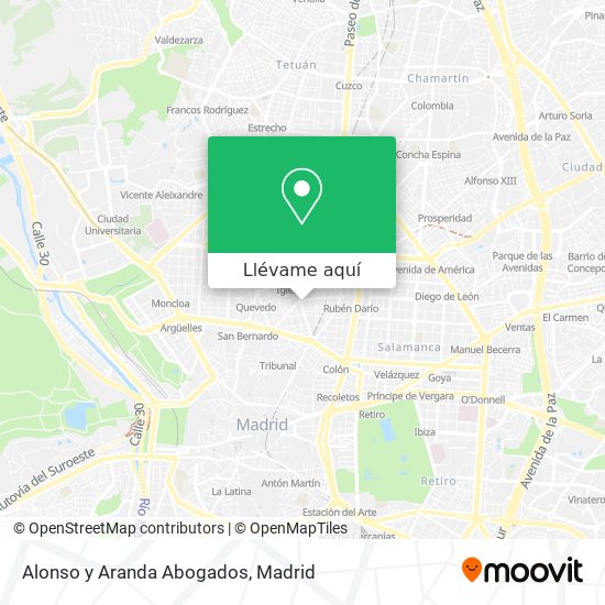 Mapa Alonso y Aranda Abogados