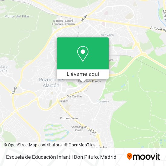 Mapa Escuela de Educación Infantil Don Pitufo