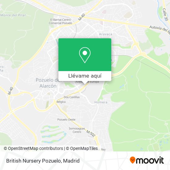 Mapa British Nursery Pozuelo