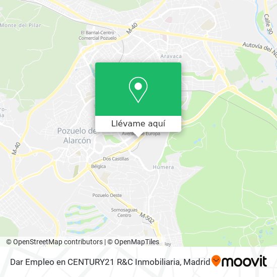 Mapa Dar Empleo en CENTURY21 R&C Inmobiliaria