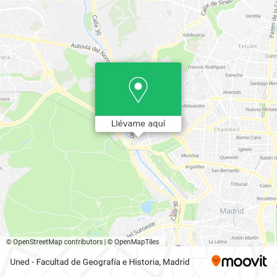 Mapa Uned - Facultad de Geografía e Historia