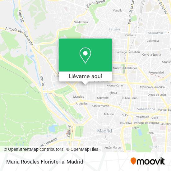 Cómo llegar a Maria Rosales Floristeria en Madrid en Autobús, Metro o Tren?