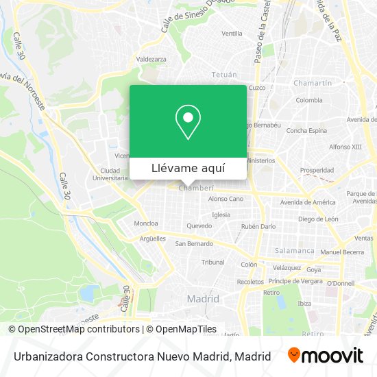 Mapa Urbanizadora Constructora Nuevo Madrid